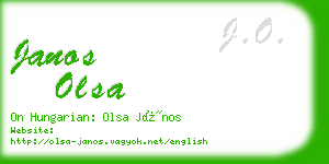 janos olsa business card